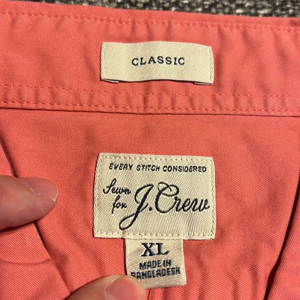 NWT J Crew Short-sleeve garment-dyed vintage twill worksheet